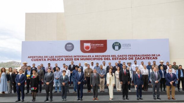 Autoridades estatales, municipales y fiscalizadoras durante la apertura de auditorías de la Cuenta Pública 2025 en Zacatecas